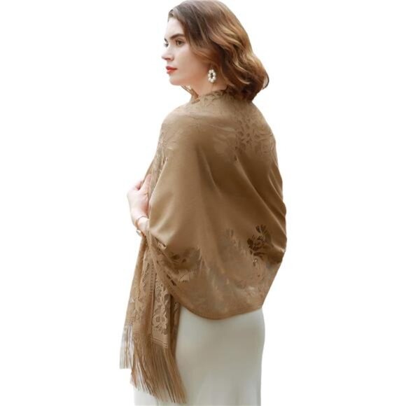 Shawls Wraps for Women Brown - Picture 2 of 5